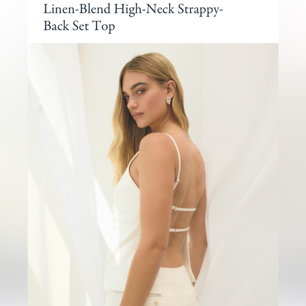 Abercrombie linen backless tank
